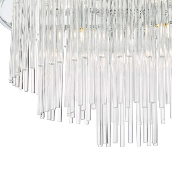 Lukas 13 Light Pendant Polished Chrome Glass - Image 4