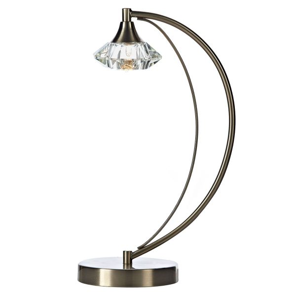 Luther 1 Light Table Lamp Satin Chrome Crystal - Image 3