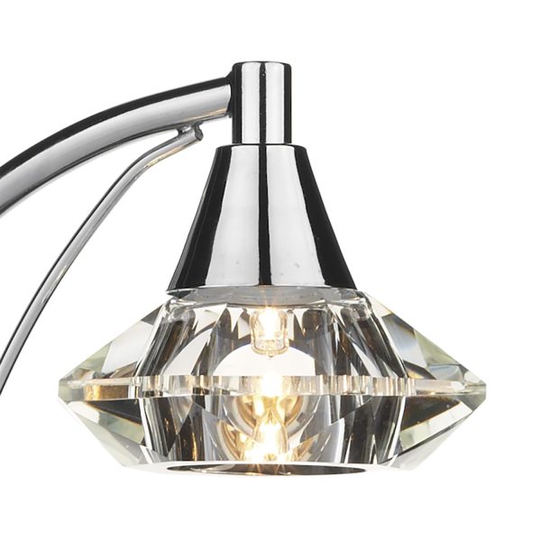 Luther 1 Light Table Lamp Polished Chrome Crystal - Image 2