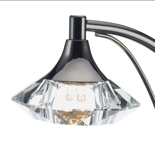 Luther 1 Light Table Lamp Black Chrome Crystal - Image 2