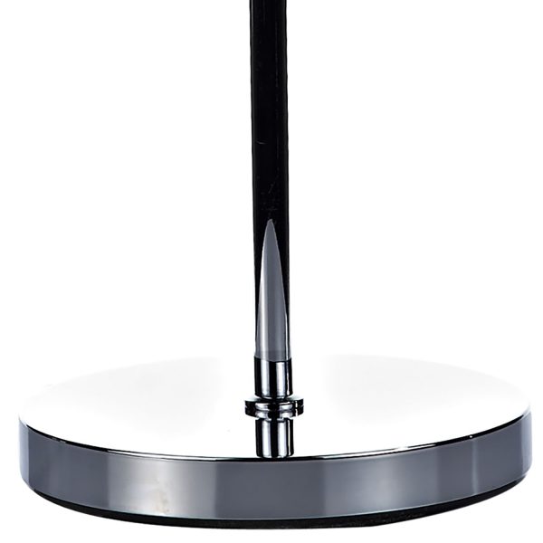 Luther 3 Light Floor Lamp Polished Chrome Crystal