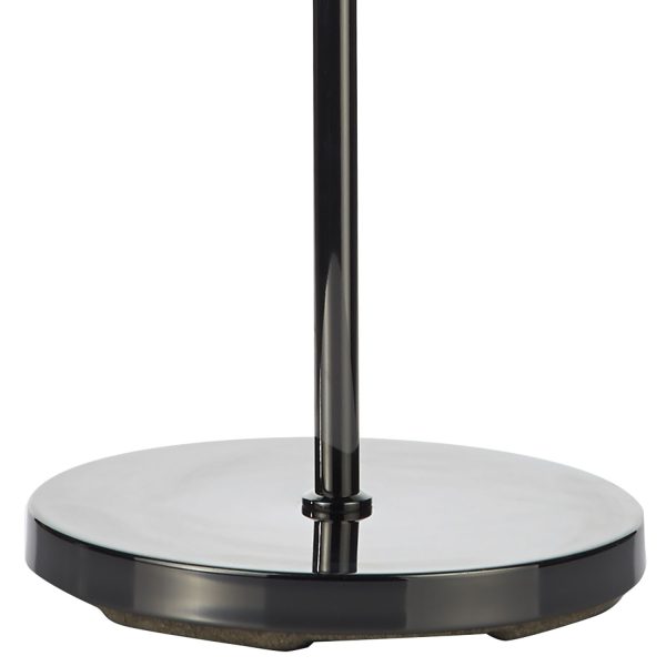 Luther 3 Light Floor Lamp Black Chrome Crystal