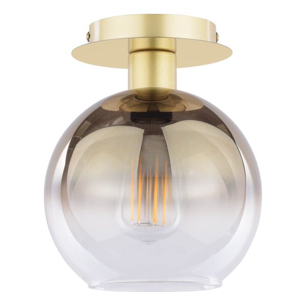 Lycia Semi-Flush Polished Gold and Gold Ombre Glass - Image 2