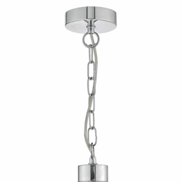 Lyon 5lt Pendant Polished Chrome & Crystal