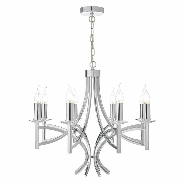 Lyon 8lt Pendant Polished Chrome & Crystal - Image 5