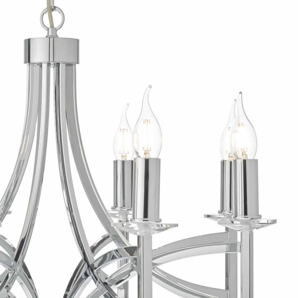 Lyon 8lt Pendant Polished Chrome & Crystal - Image 3