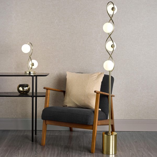 Lysandra 2 Light Table Lamp Polished Gold and Opal Glass - Image 4