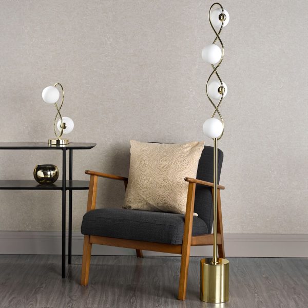 Lysandra 2 Light Table Lamp Polished Gold and Opal Glass - Image 5