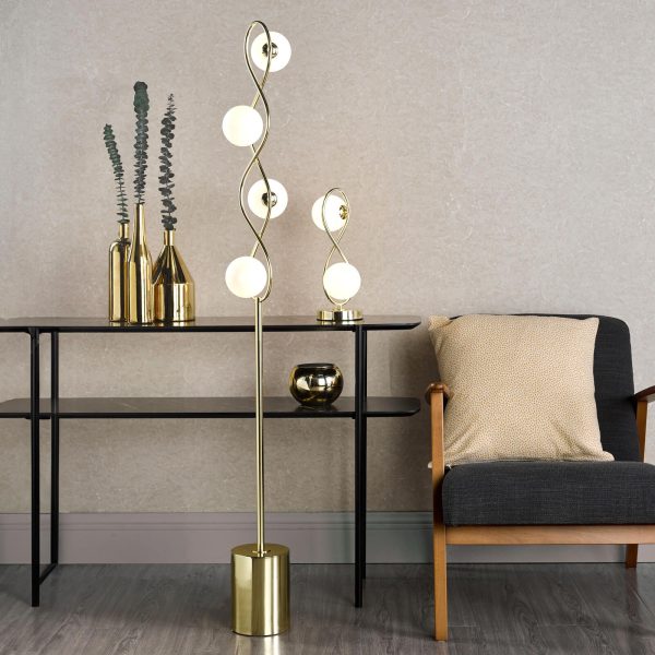 Lysandra 2 Light Table Lamp Polished Gold and Opal Glass - Image 6