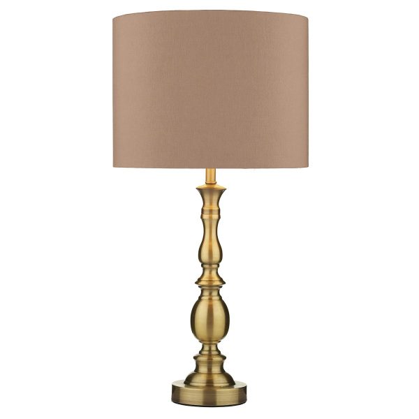 Madrid Table Lamp Antique Brass With Shade - Image 4