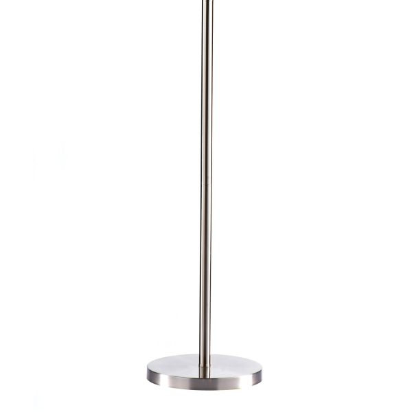 Madrid Floor Lamp Satin Chrome C/W Shade - Image 3