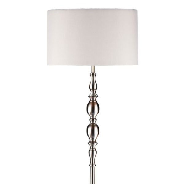 Madrid Floor Lamp Satin Chrome C/W Shade - Image 2