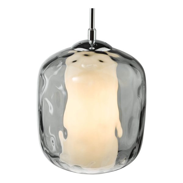 Majella Pendant Polished Chrome and Smoked Glass - Image 4