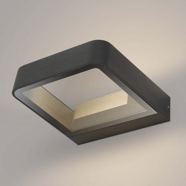 Malone Wall Light Square Anthracite IP65 LED - Image 3