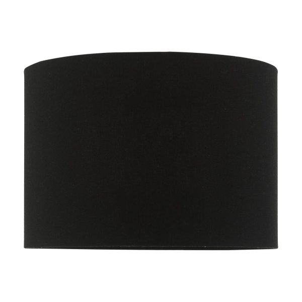 Max Black Cotton Drum Shade 24cm