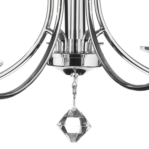 Medusa 5 Light Dual Mount Pendant K9 Crystal Polished Chrome - Image 2