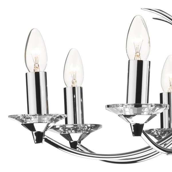 Medusa 8 Light Dual Mount Pendant K9 Crystal Polished Chrome - Image 2