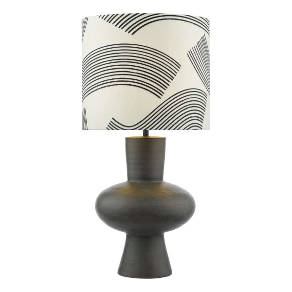 Miho Table Lamp Black/Bronze With Shade