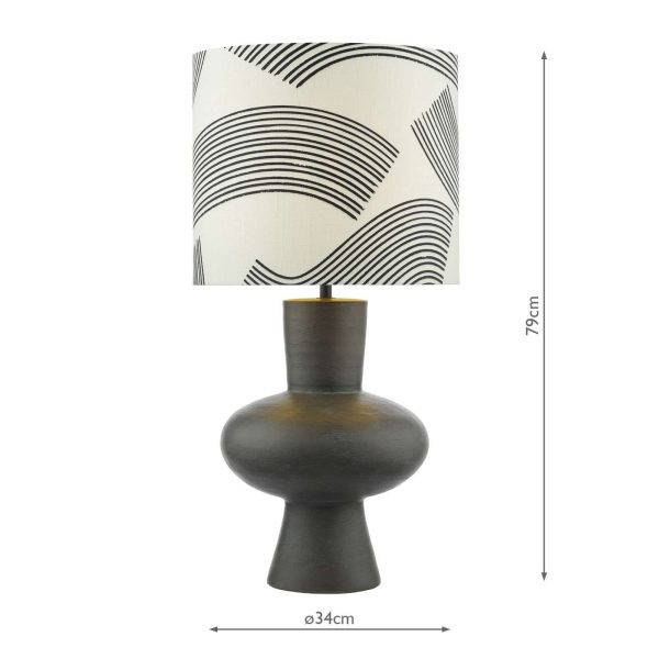 Miho Table Lamp Black/Bronze With Shade - Image 6