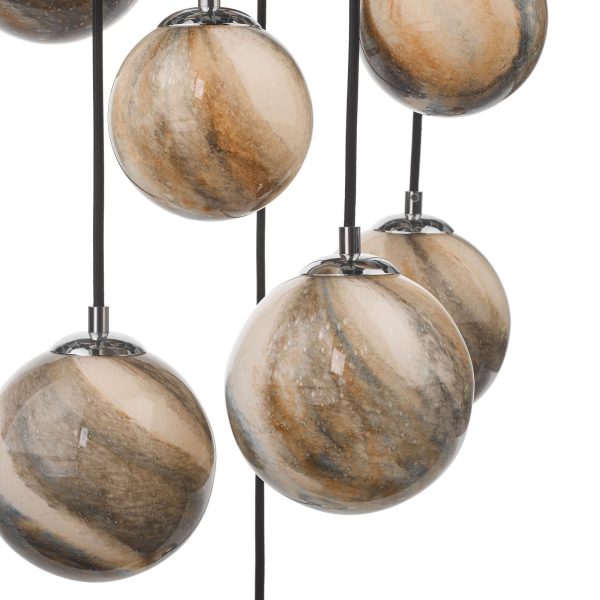 Mikara 12 Light Cluster Pendant Polished Chrome Glass 2.5M - Image 4