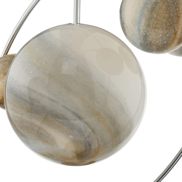 Mikara 7 Light Pendant Polished Chrome Glass - Image 3