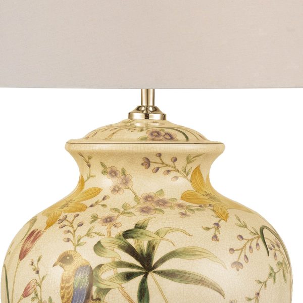 Mimosa Table Lamp Floral/Bird Print With Shade - Image 2