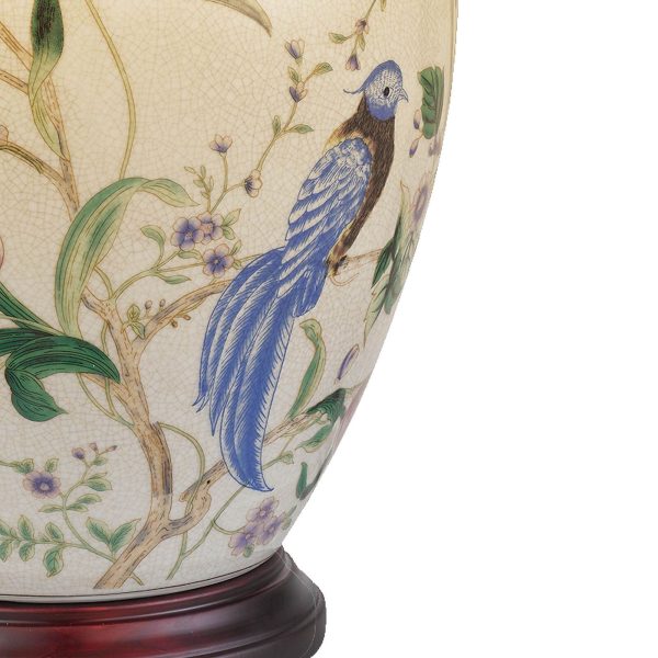 Mimosa Table Lamp Floral/Bird Print With Shade - Image 4