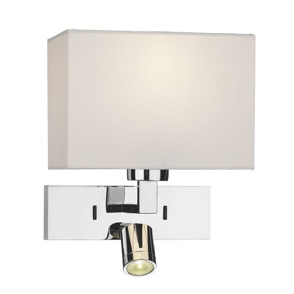 Modena Wall Light With LED In Polished Chrome (Bracket Only) - Image 4