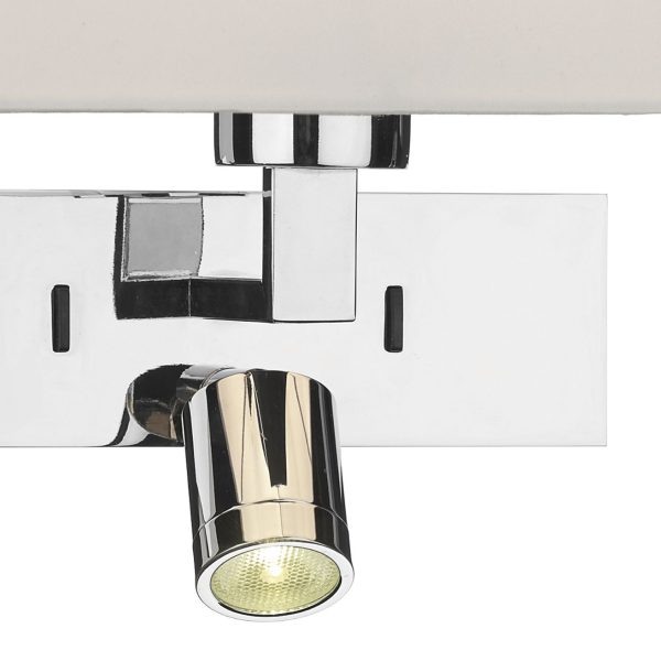 Modena Wall Light With LED In Polished Chrome (Bracket Only) - Image 3