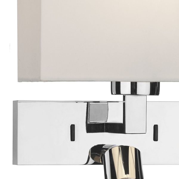 Modena Wall Light With LED In Polished Chrome (Bracket Only) - Image 2