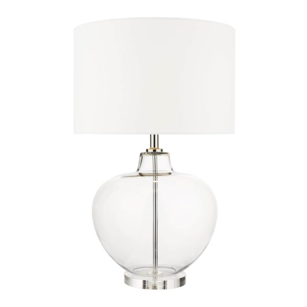 Moffat Table Lamp Glass Polished Chrome With Shade