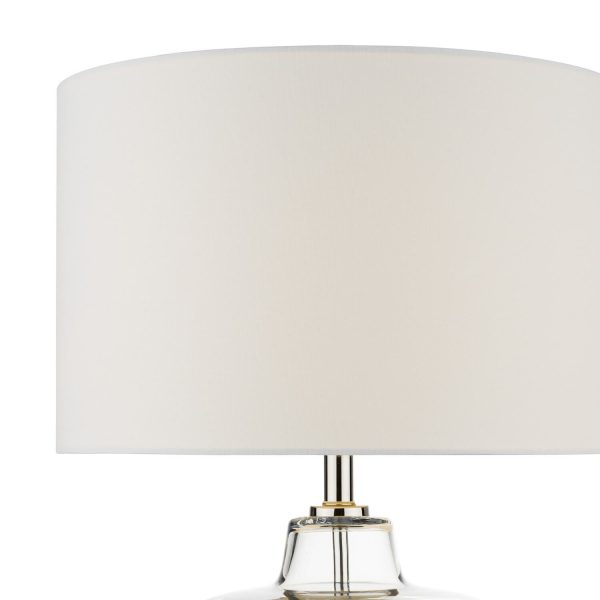 Moffat Table Lamp Glass Polished Chrome With Shade - Image 3