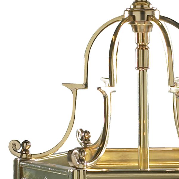 Moorgate Hexagonal Hall Lantern Dual Mount Polished Brass - Image 2