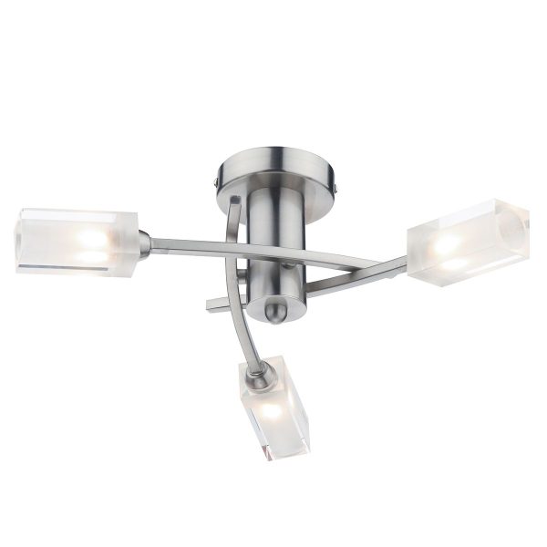 Morgan 3 Light Semi Flush Satin Chrome - Image 3