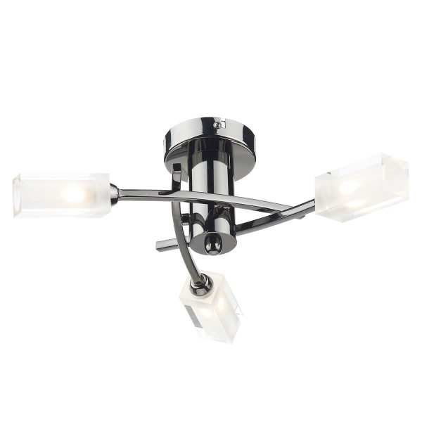 Morgan 3 Light Semi Flush Black Chrome - Image 3