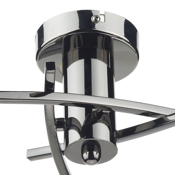 Morgan 3 Light Semi Flush Black Chrome - Image 2