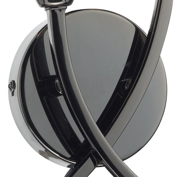 Morgan Double Wall Bracket Black Chrome