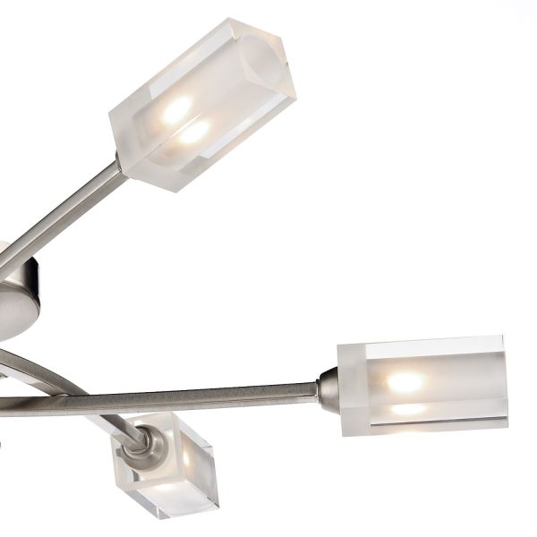 Morgan 6 Light Semi Flush Satin Chrome - Image 2