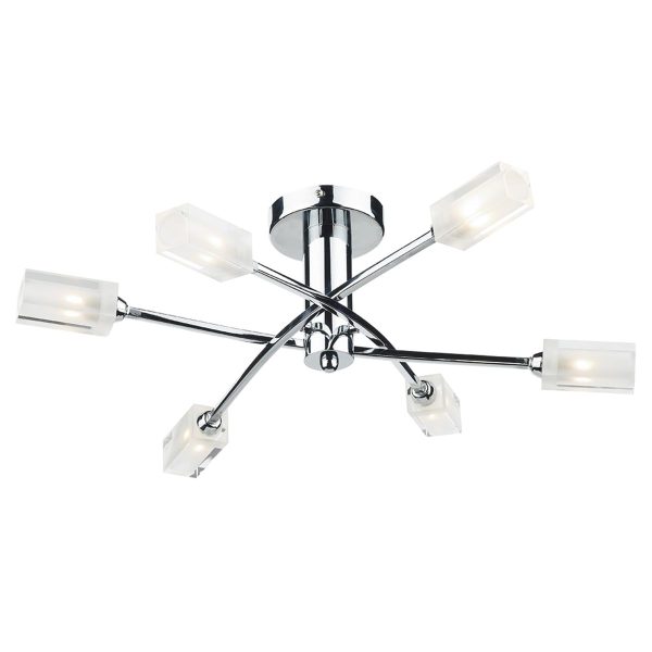 Morgan 6 Light Semi Flush Polished Chrome - Image 3