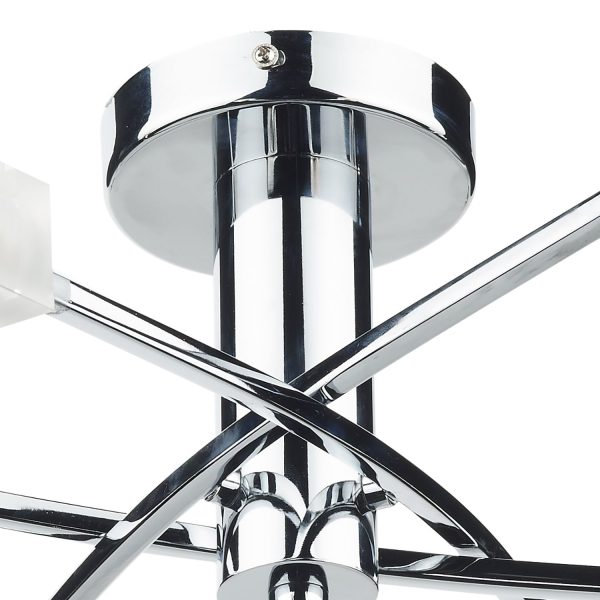 Morgan 6 Light Semi Flush Polished Chrome - Image 2