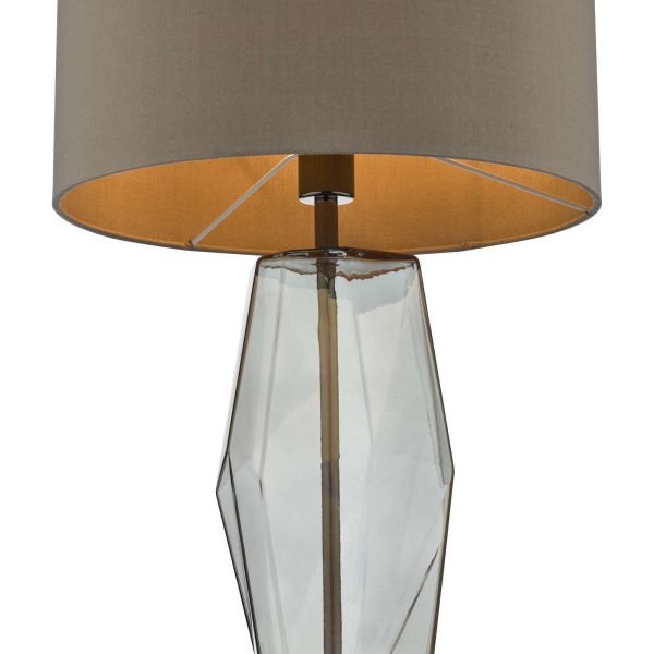 Mubina Grey Faux Silk Drum Shade 30cm - Image 3