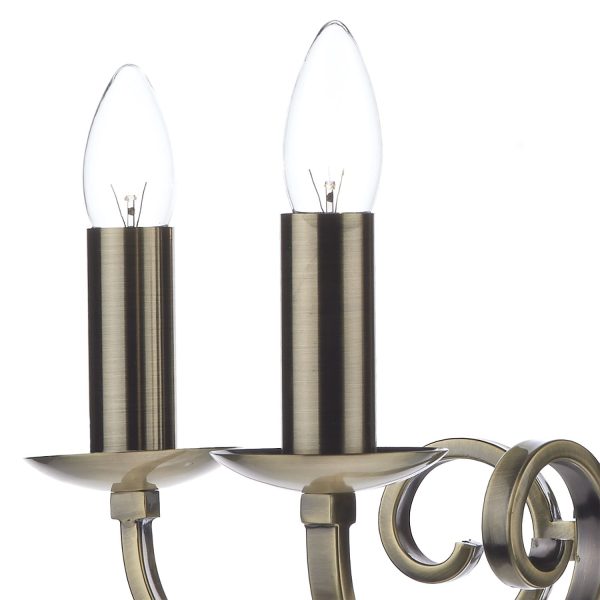 Murray 5 Light Dual Mount Pendant Antique Brass