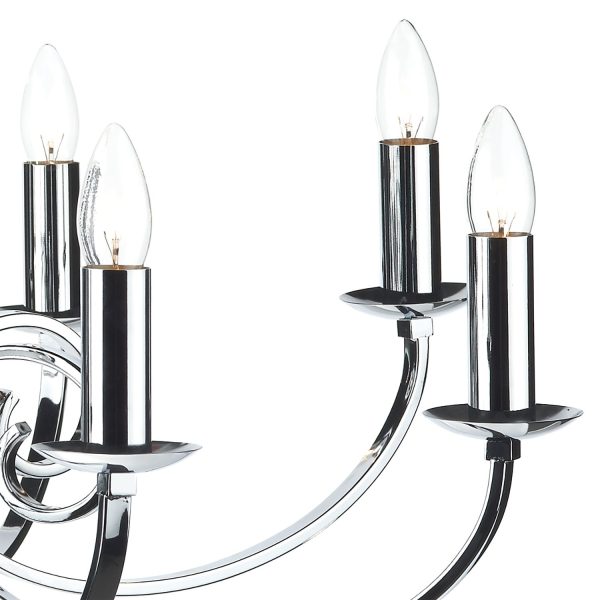 Murray 8 Light Dual Mount Pendant Polished Chrome