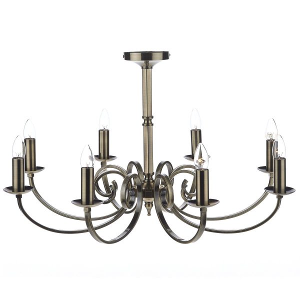 Murray 8 Light Dual Mount Pendant Antique Brass - Image 4