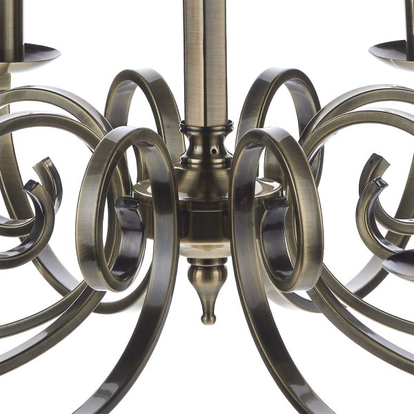 Murray 8 Light Dual Mount Pendant Antique Brass - Image 2