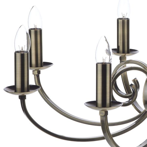 Murray 8 Light Dual Mount Pendant Antique Brass