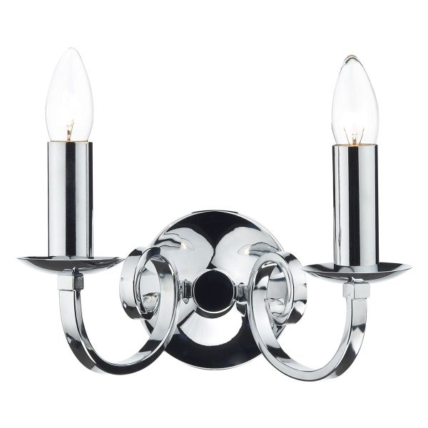 Murray 2 Light Wall Light Polished Chrome - Image 3