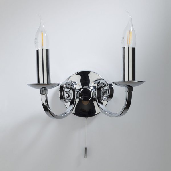 Murray 2 Light Wall Light Polished Chrome - Image 5