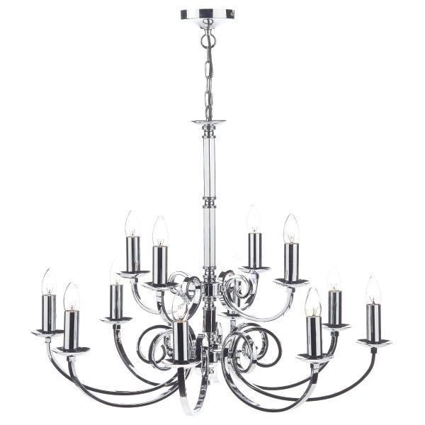 Murray 12 Light Dual Mount Pendant Polished Chrome - Image 4