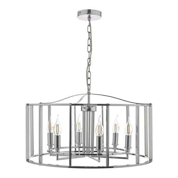 Myka 6 Light Pendant Polished Chrome - Image 2